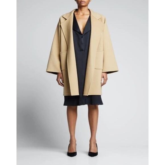 Michael Kors Collection Double Face Wool Melton Bathrobe Coat - Picture 2 of 13